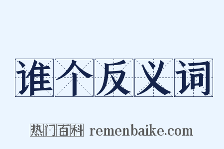 谁个反义词是什么意思的图片